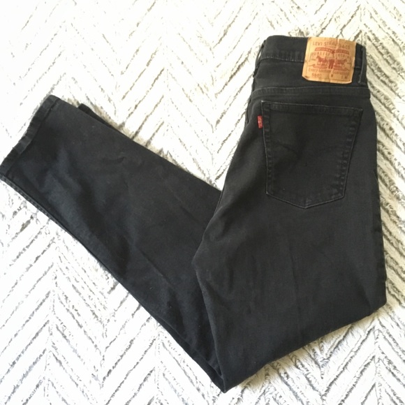 Levi's Denim - Vtg Levis 550 Black High Waisted Tapered Leg Jeans